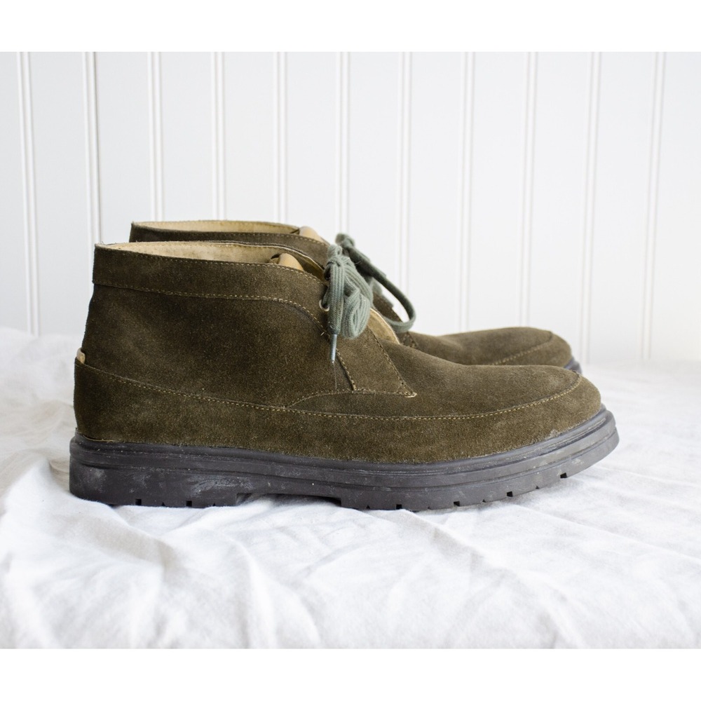 Stacy Adams Men's Amherst, Olive Green Suede Chukka‎ Boots, Size 11.5M.